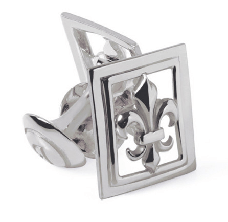 Boutons de manchette "Fleur de Lys" Tournaire | Argent - 250€