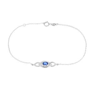 Bracelet CLEOR | Or 375 millième, Saphir bleu et Diamants