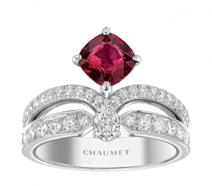 Bague Joséphine Éclat Floral - CHAUMET | Platine, rubis et diamants