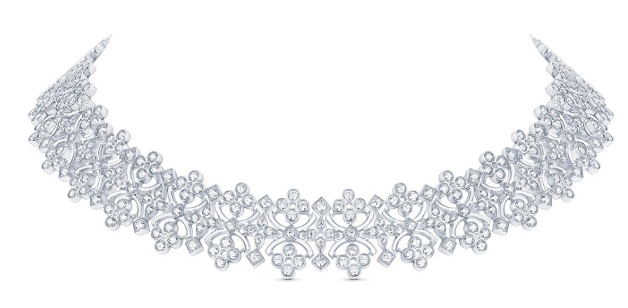 Collier Dentelle Masterpiece - LUIS VUITTON | Or blanc, diamants