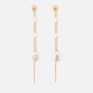 Bijouterie fantaisie : Boucles d'oreilles Danseuse étoile - DIOR | Métal doré, résine