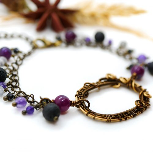 Bracelet « Portail Lilas » ~~ Collection “Nos Jardins Fleuris” ~~
