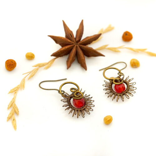 Boucles d’oreilles « Soleil d’Automne » ~ Mini-collection Automne 2021 ~