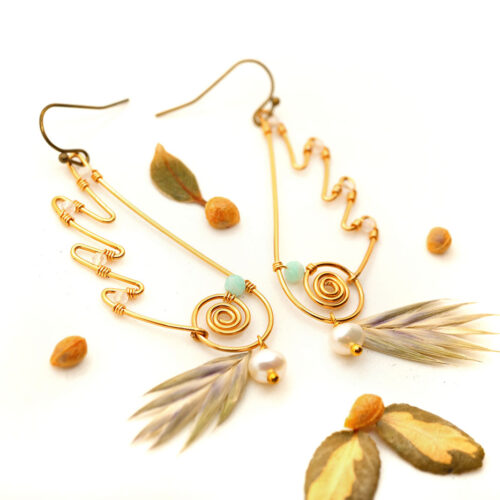 Boucles d’oreilles « Ailes de Pégase » ~ Collection « Créatures Antiques » ~