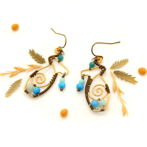 Boucles d’oreilles « Le Vase de la Naïade » ~ Collection « Nymphae » ~