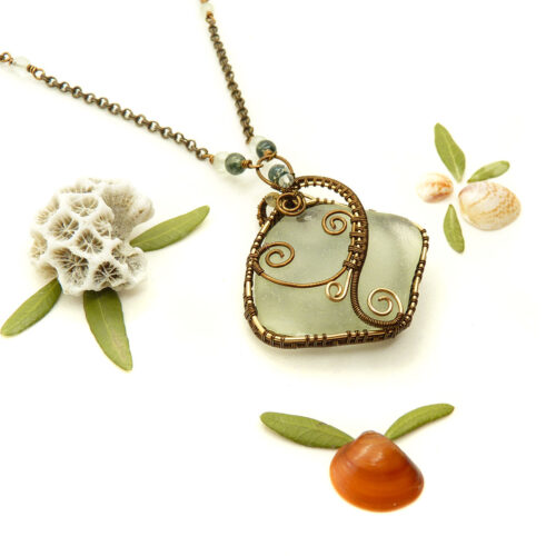 Collier « Coeur des Embruns » ~ Collection « Les Voyages du Marin » ~