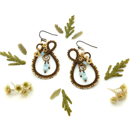 Boucles d’oreilles « Mémoire des Terres Glacées » ~ Collection « Trésors de l’Hiver » ~