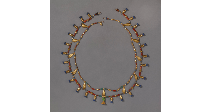 Bijoux de l’Égypte antique - Collier en or et perles