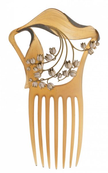 Bijou Art Nouveau - Peigne Muguet, René Lalique