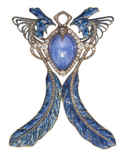 Bijou Art Nouveau - Pendentif "deux coqs", René Lalique